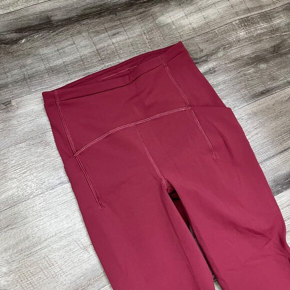 Lululemon Athletic Swift Speed HR Crop Yoga Pants 21” Mulled Wine Women’s Sz 2 - Picture 3 of 9